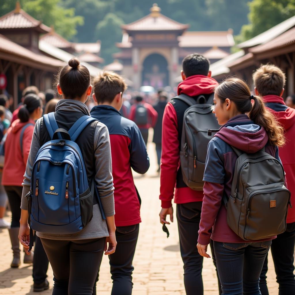 Students on a field trip in an ASEAN country as part of the St. Davids program.