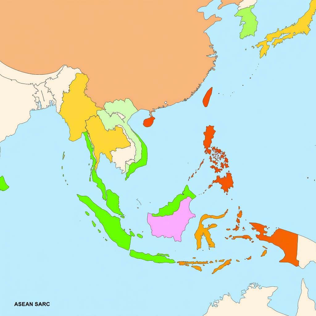 Comparing Geographical Locations of ASEAN and SAARC