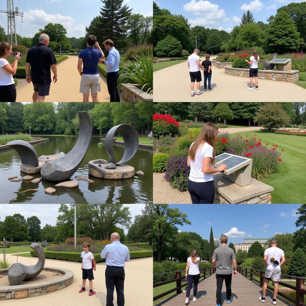 Visitors Exploring the ASEAN Sculpture Garden