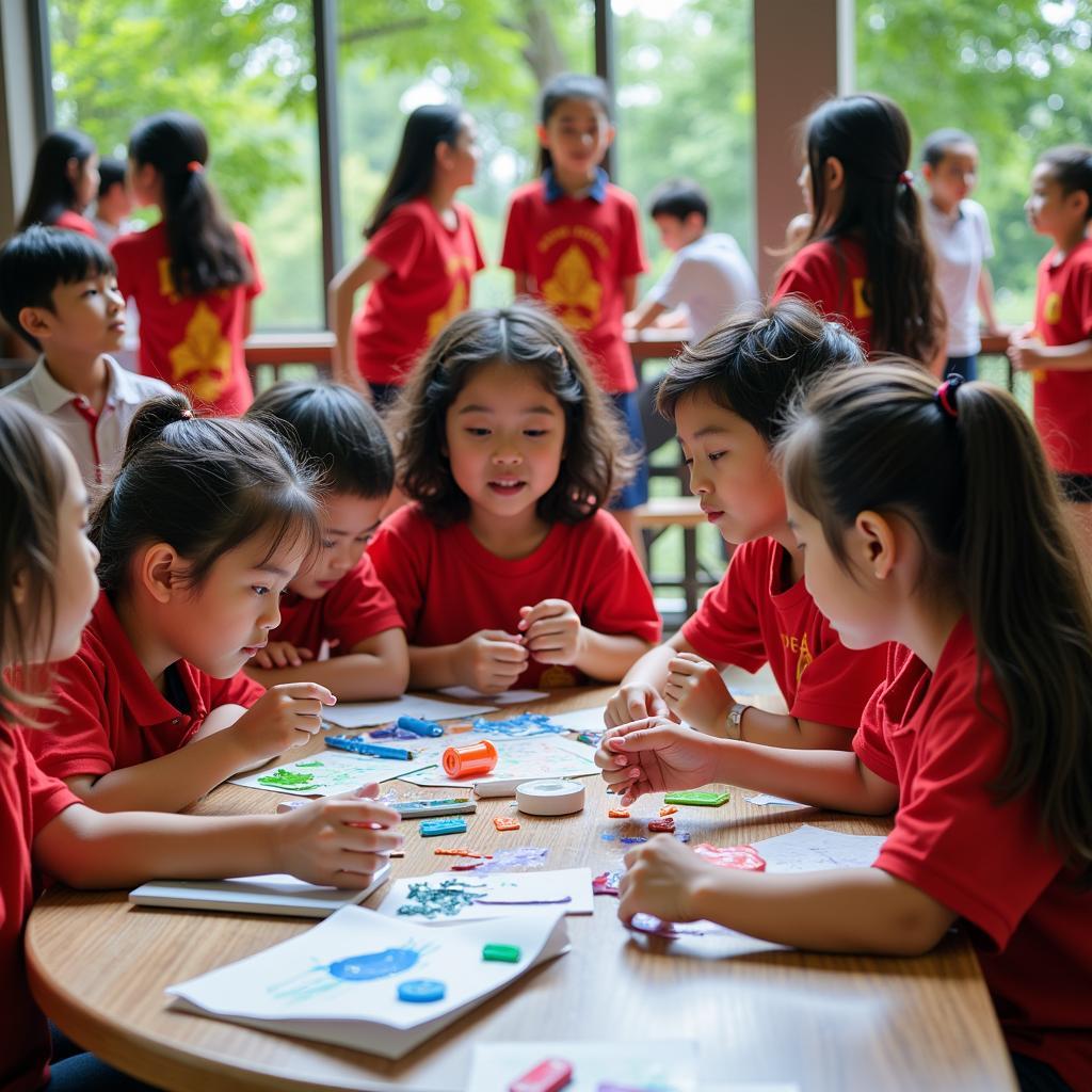 Children Participating in Diverse Activities at an ASEAN Summer Camp