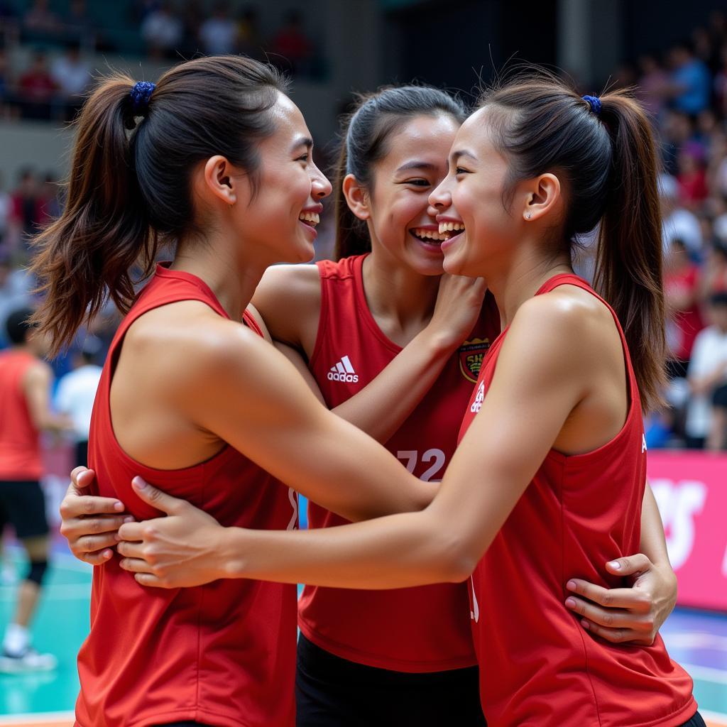 Victory Celebration at the 19th ASEAN University Games Volleyball Tournament