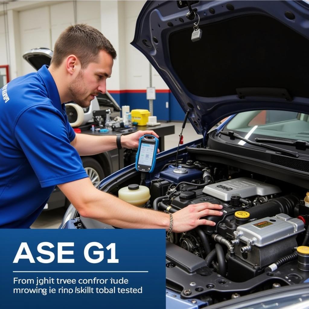 Automotive Technician Working on a Car