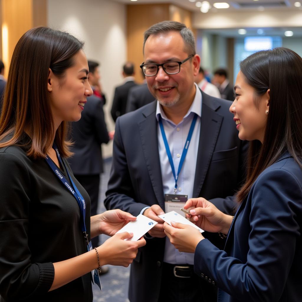 Asean professionals networking at industry event