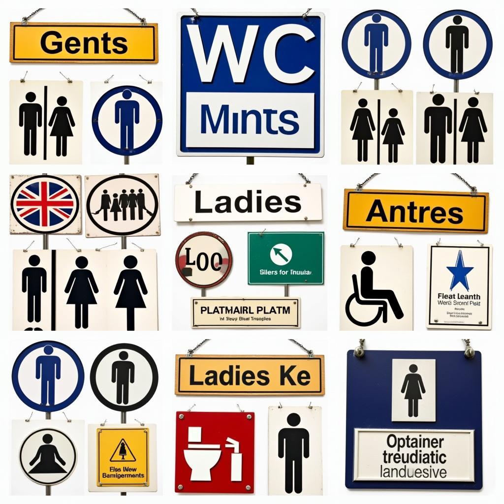 British Bathroom Signs