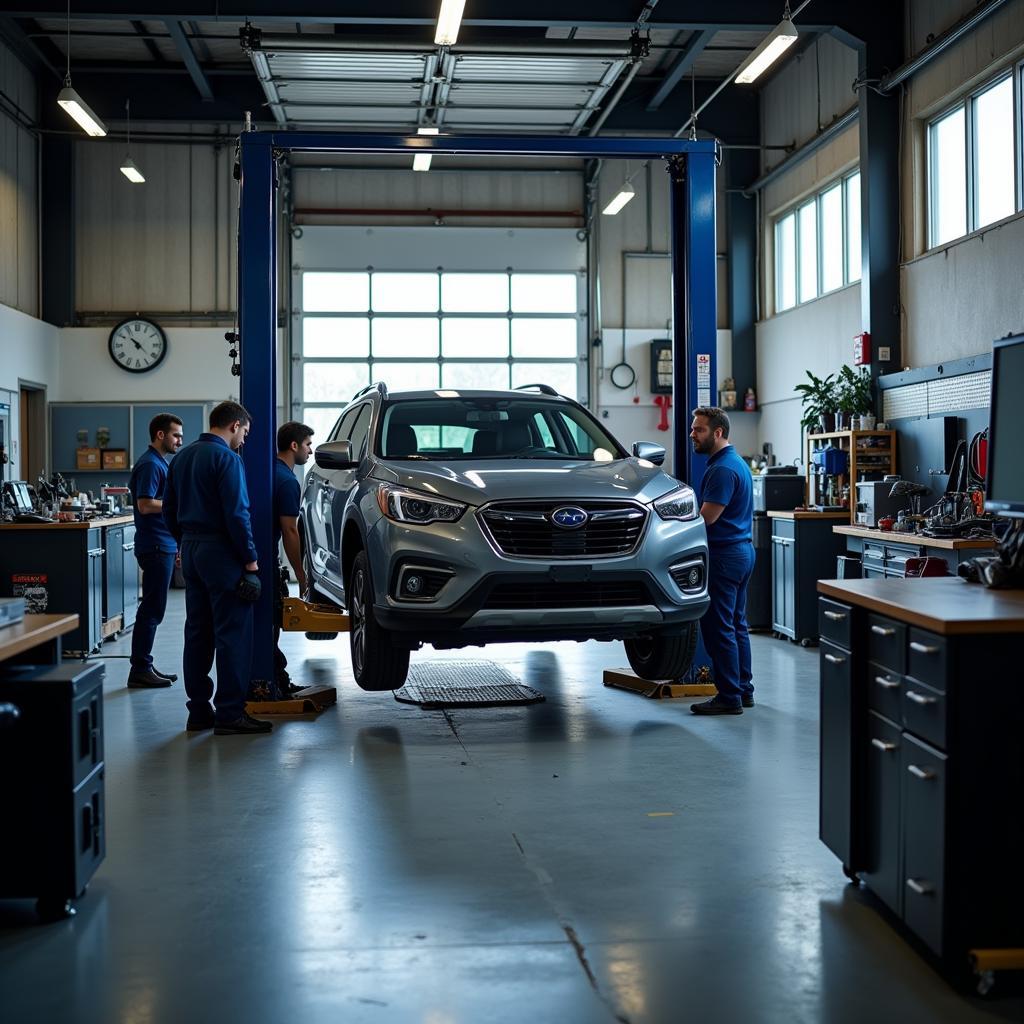 Car Undergoing Routine Maintenance