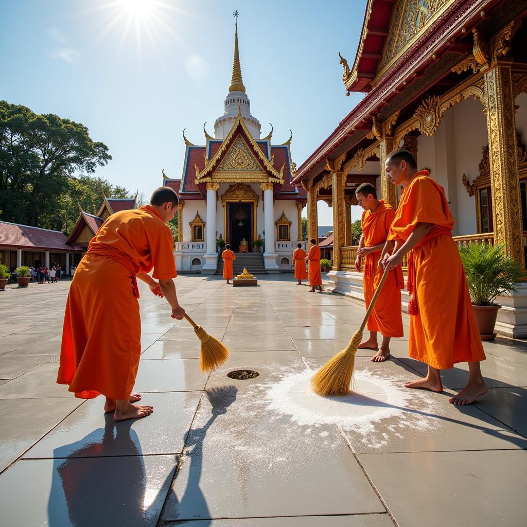 Clean Temple in Thailand