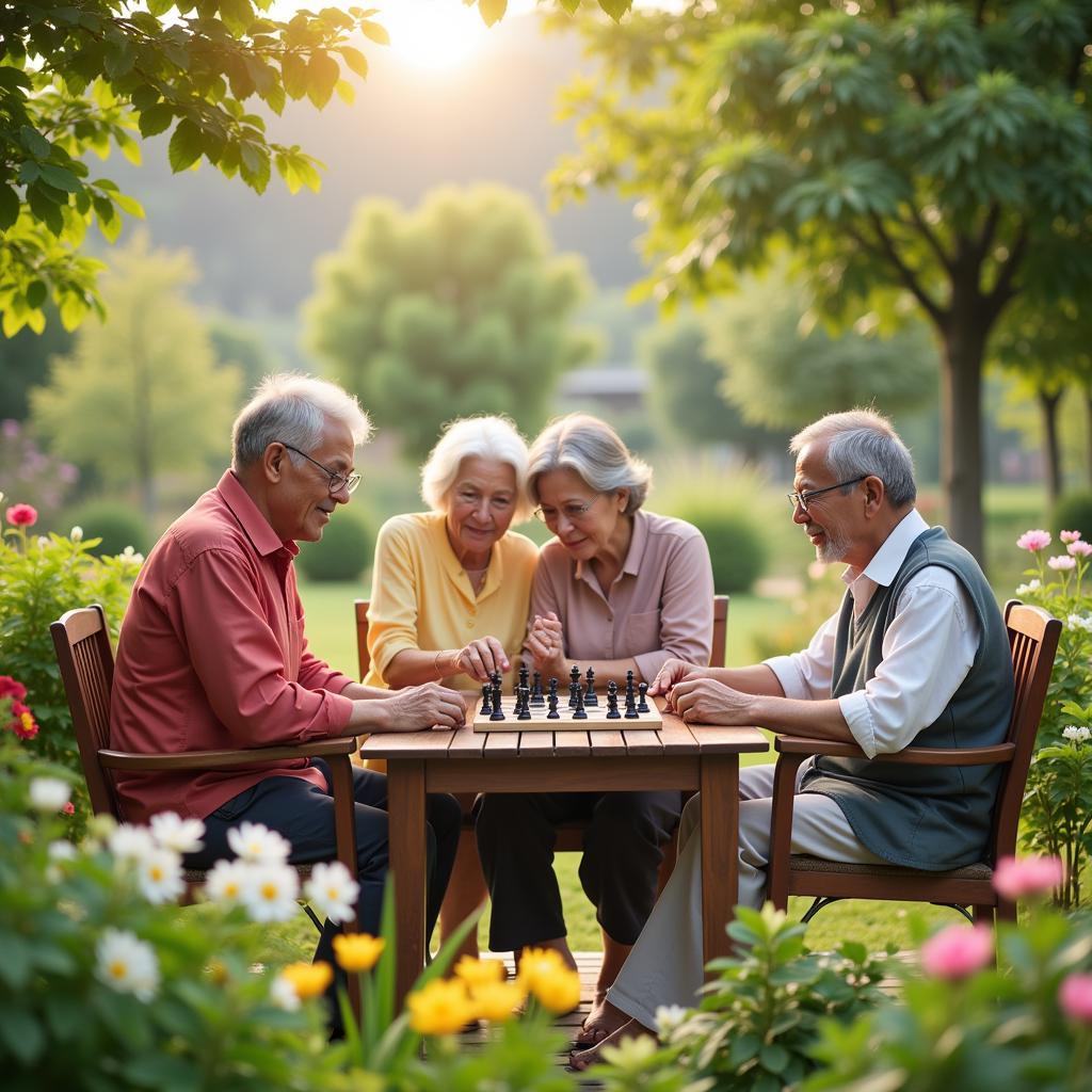 Elderly people in the ASEAN community enjoy spending time together, demonstrating the importance of social connections in aging populations.