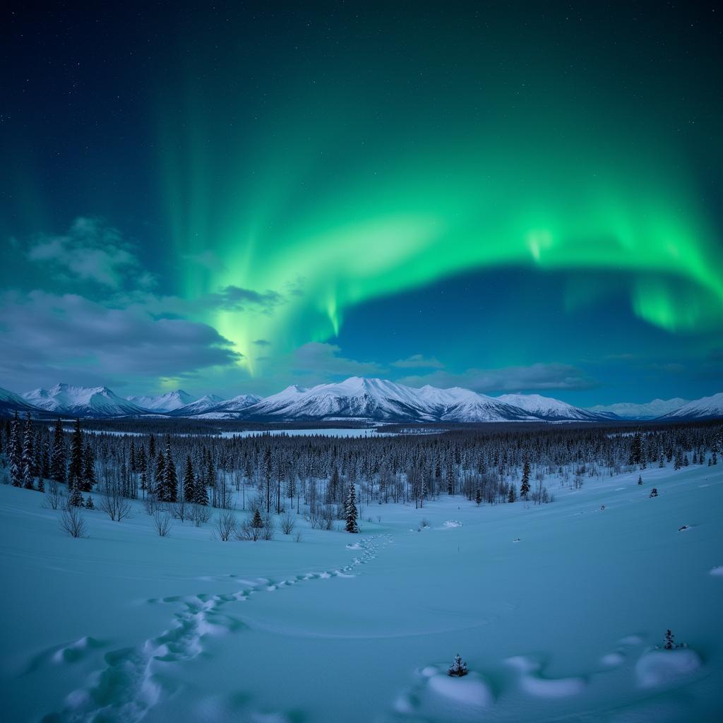 Fairbanks Alaska Winter Landscape