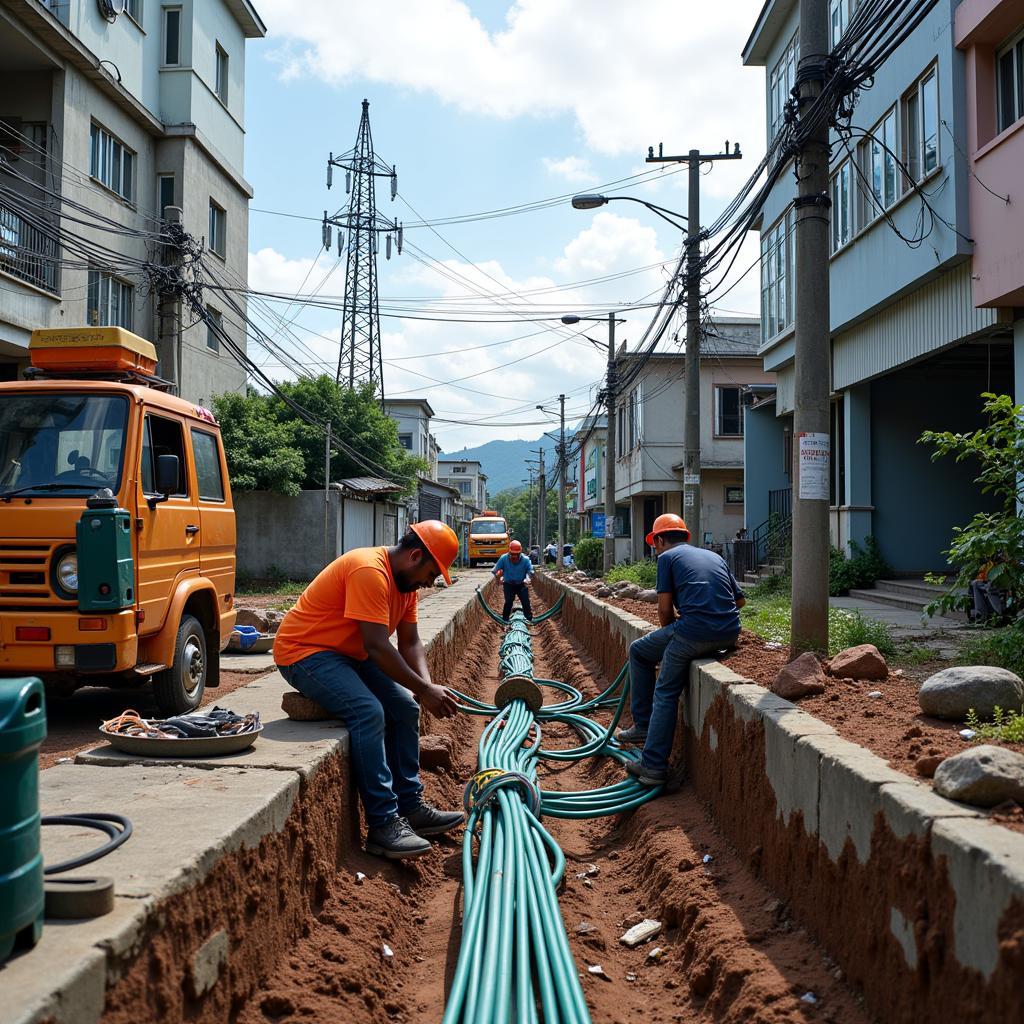 Installing Fiber Optic Cables in Southeast Asia