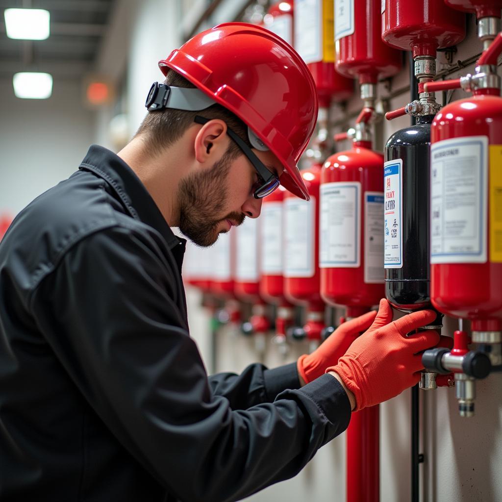 Inspecting Fire Safety Equipment