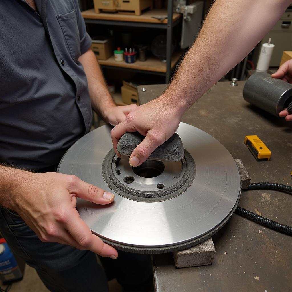 Flywheel Resurfacing with 400 Grit Sandpaper