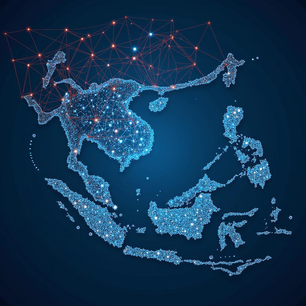 Future of ASEAN Communication: Visual representation of interconnectedness and communication within ASEAN, highlighting the role of translation