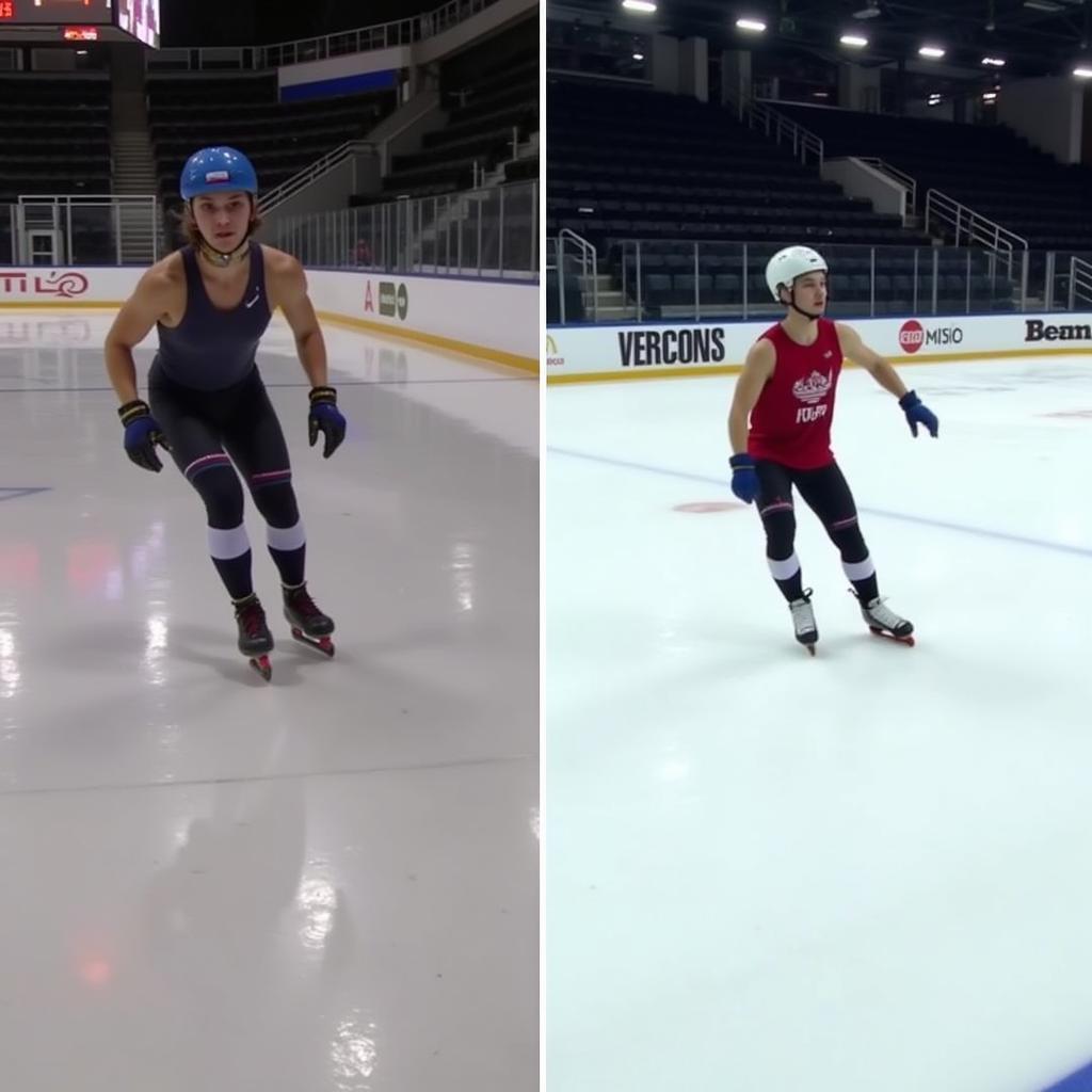 An ASEAN speedskater transitions from inline to ice skating, highlighting the challenges and adaptations involved.