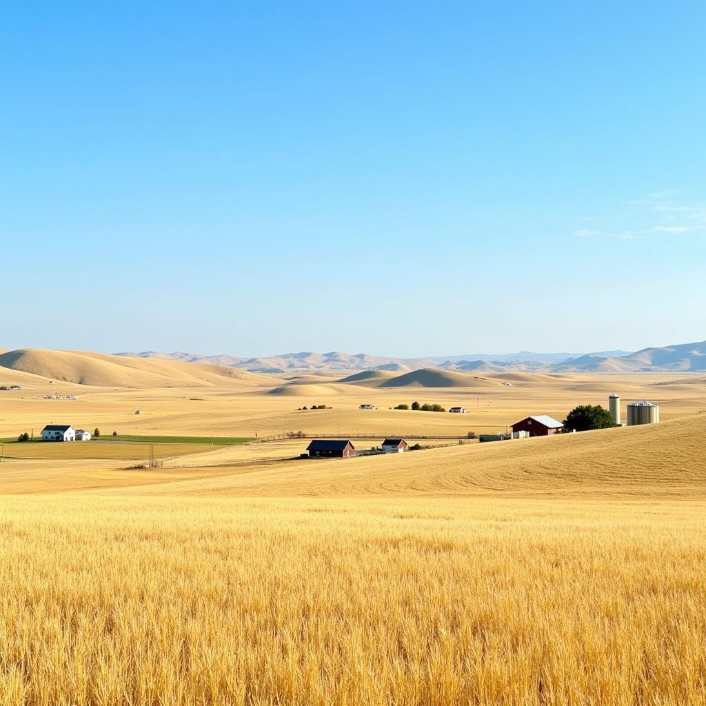 Vast wheat fields in Ione, Oregon