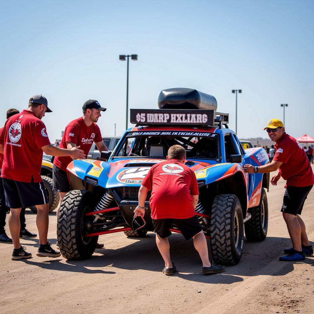 Mini Baja Pit Crew in Action