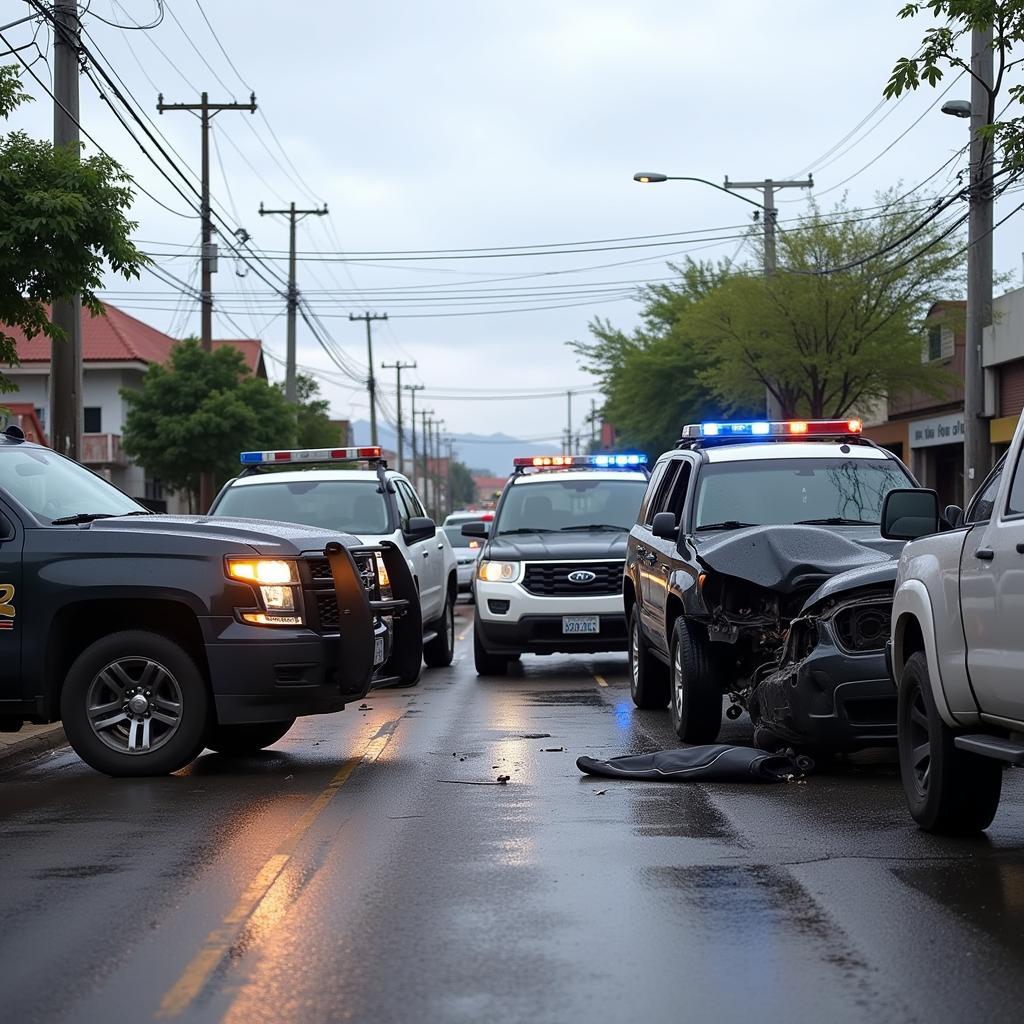 Car Accident Scene in Puerto Rico