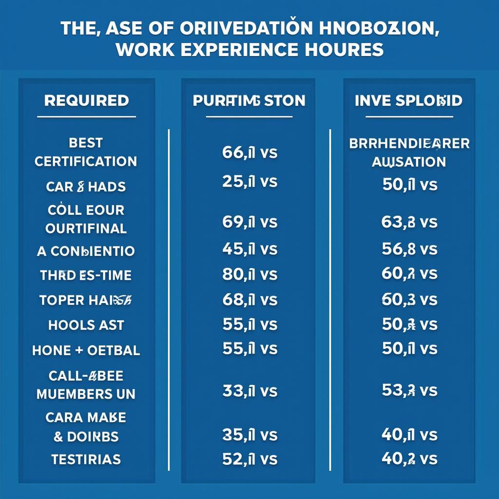 Required ASE Hours by Certification