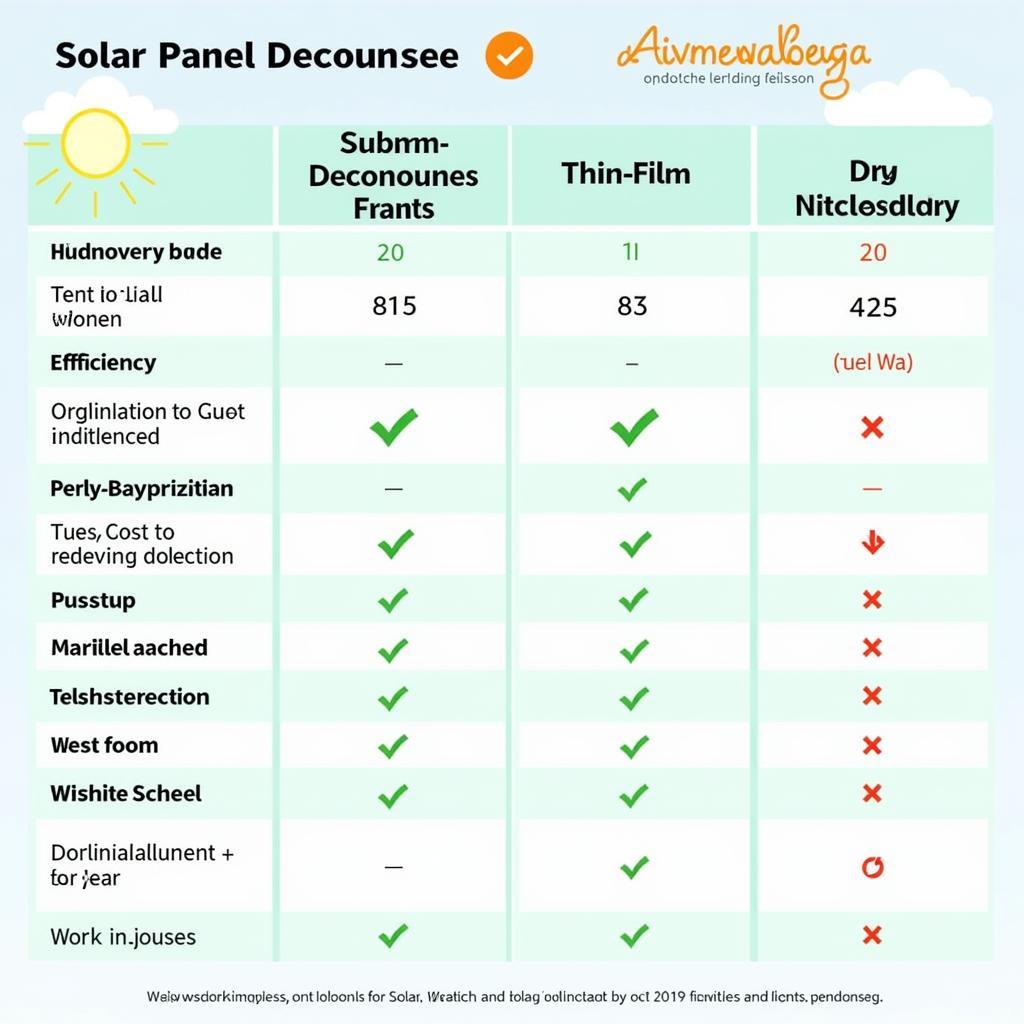 Solar Panel Technology Comparison