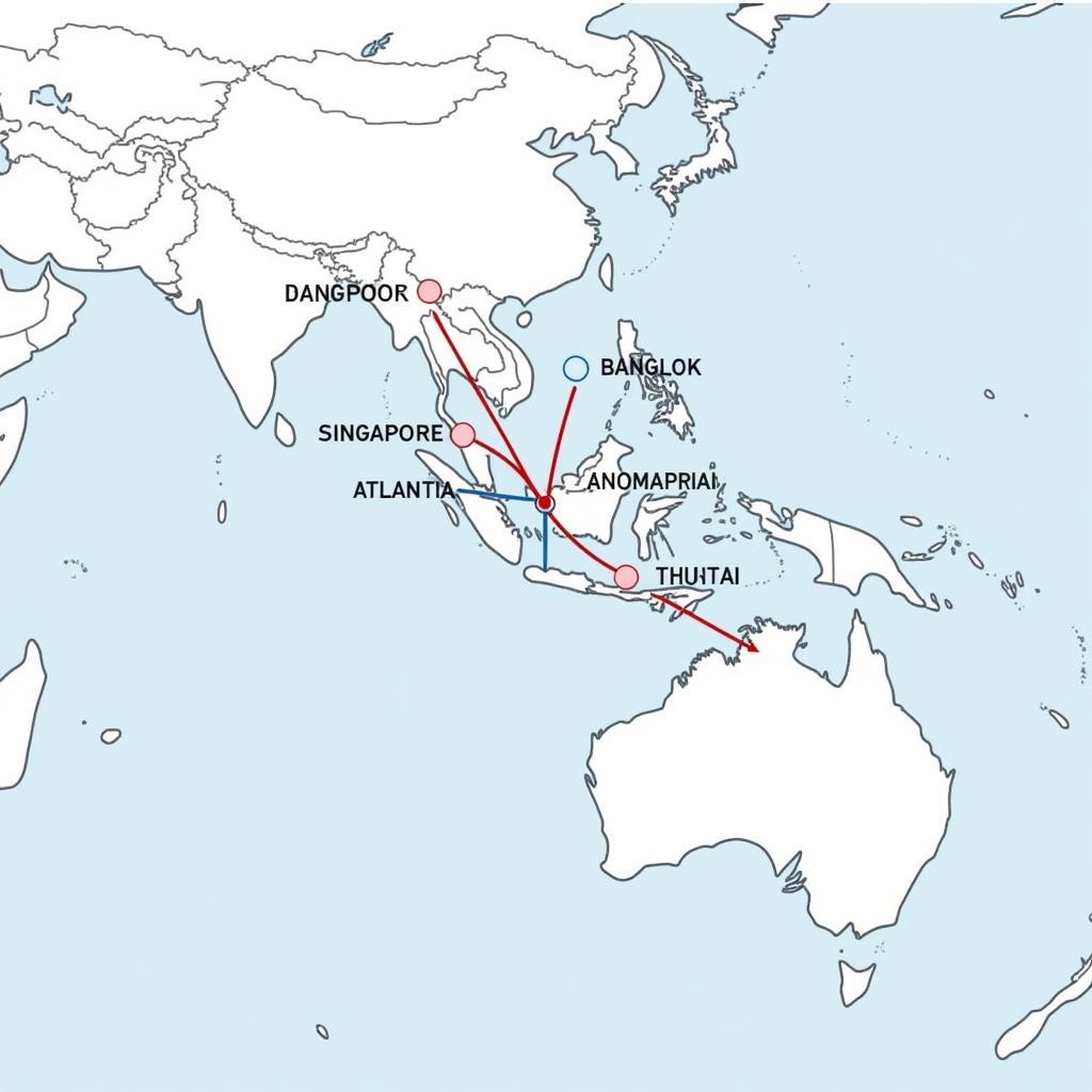 Southeast Asia to Atlanta Flight Routes