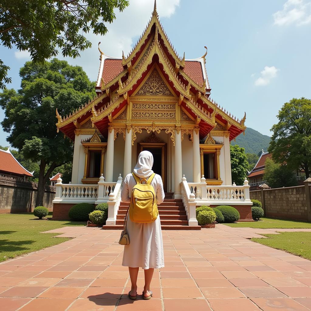 Visiting a Temple in Southeast Asia