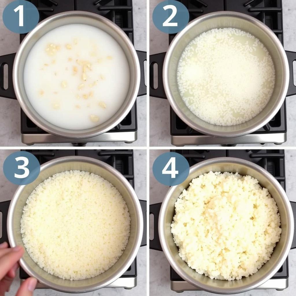 Making Fluffy Arroz Blanco on the Stovetop