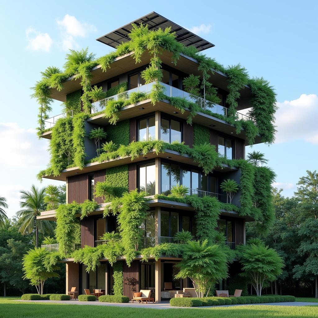 Sustainable ASEAN architecture with green building features