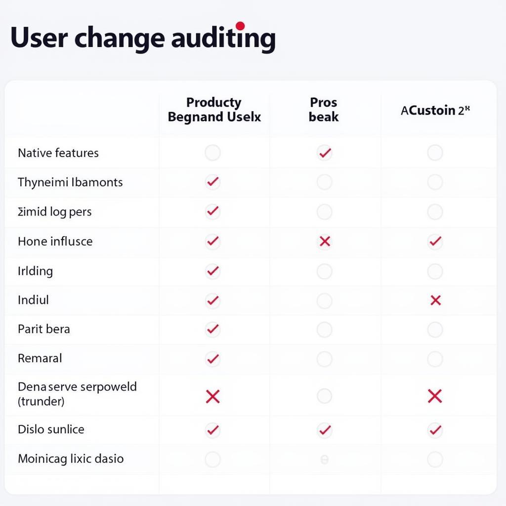 Comparison of User Audit Methods