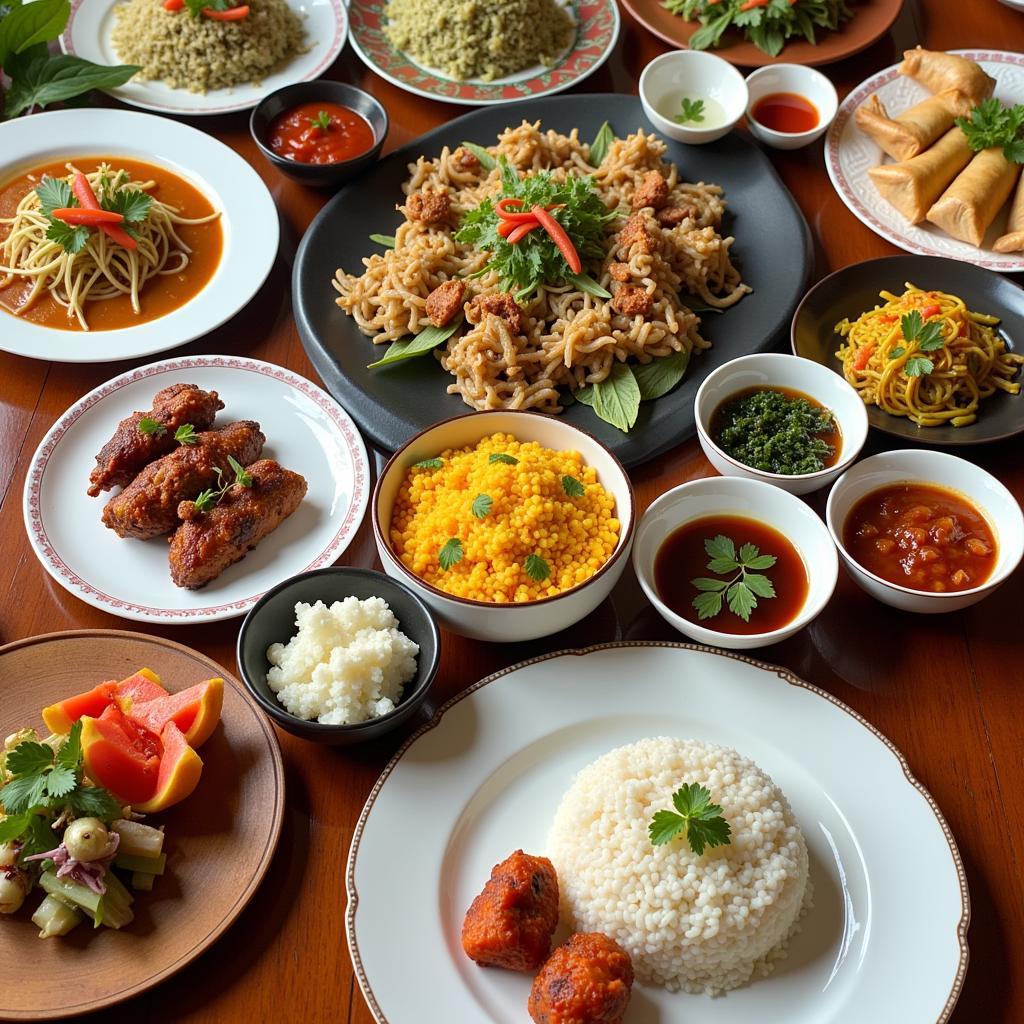 A Variety of Southeast Asian Dishes