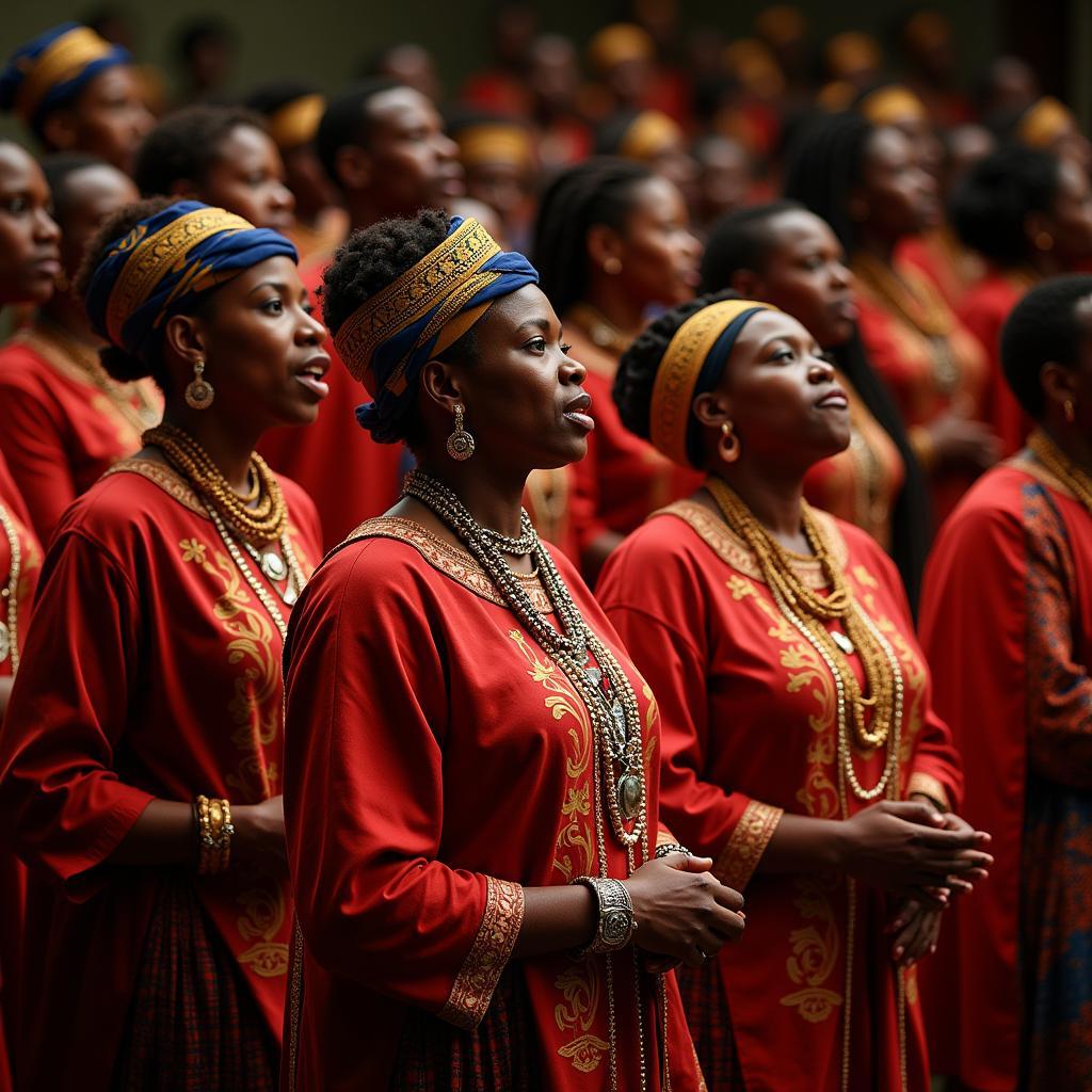 Xhosa Choir Performing Traditional Hymns