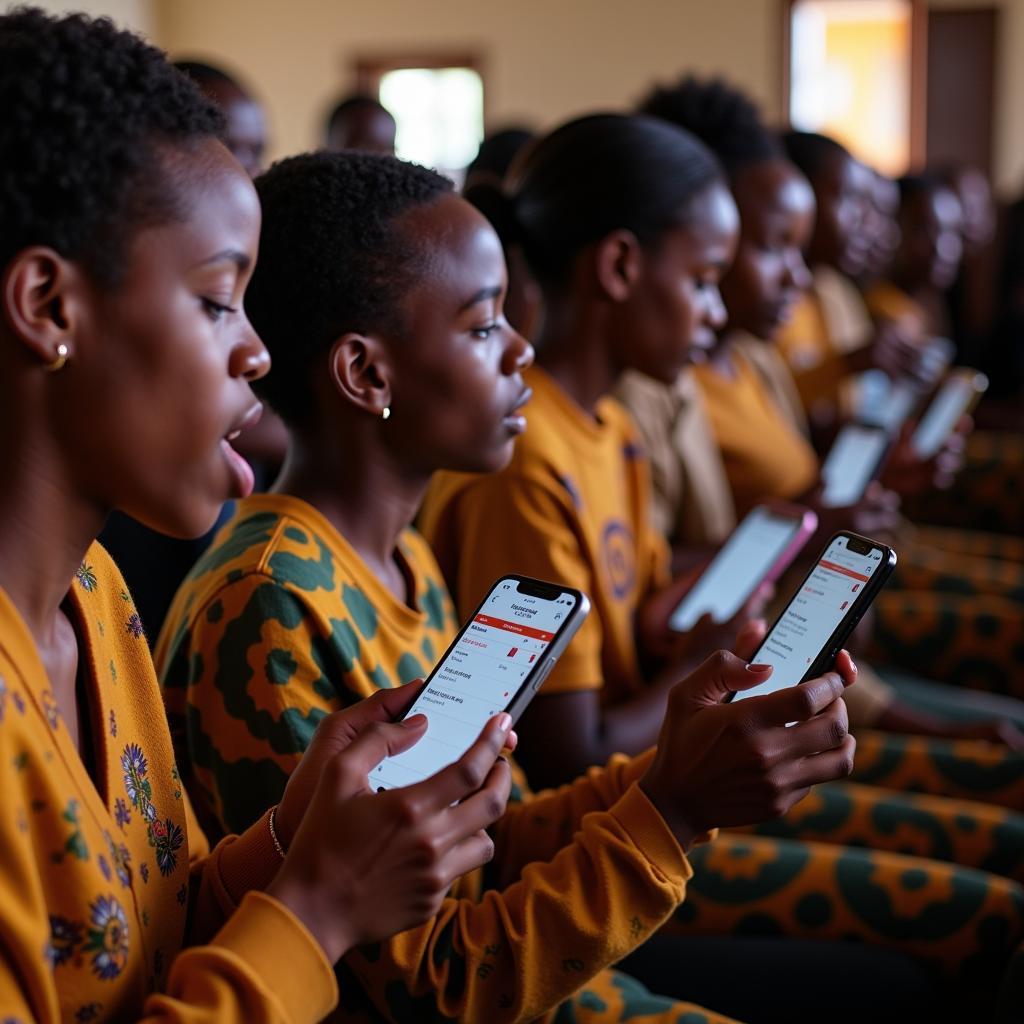 Xhosa Youth Engaging with Digital Hymns