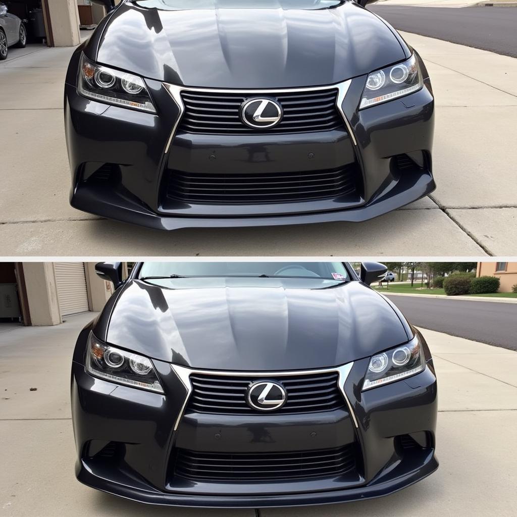 Installed 2013 GS350 Front Bumper Kit Without Lower Section