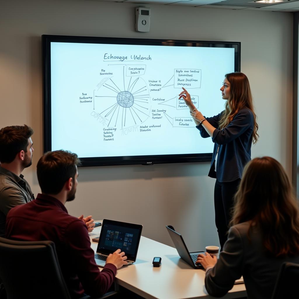 A presenter utilizes interactive technology to engage participants at the 2018 ASEE Workshop