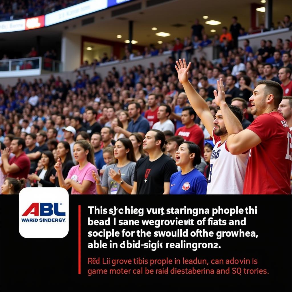 Fans cheering during an ABL 2017-2018 game