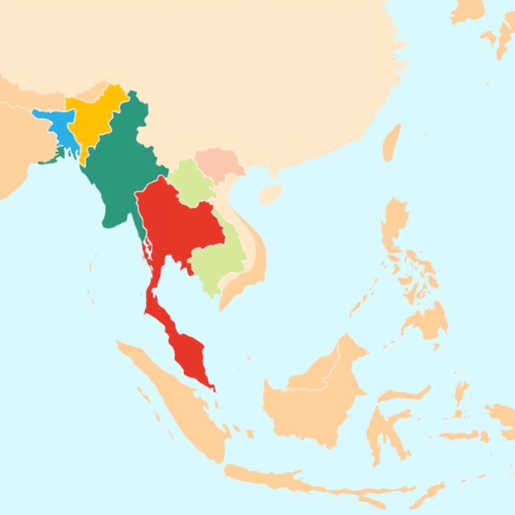 Map of ASEAN Economic Community Countries