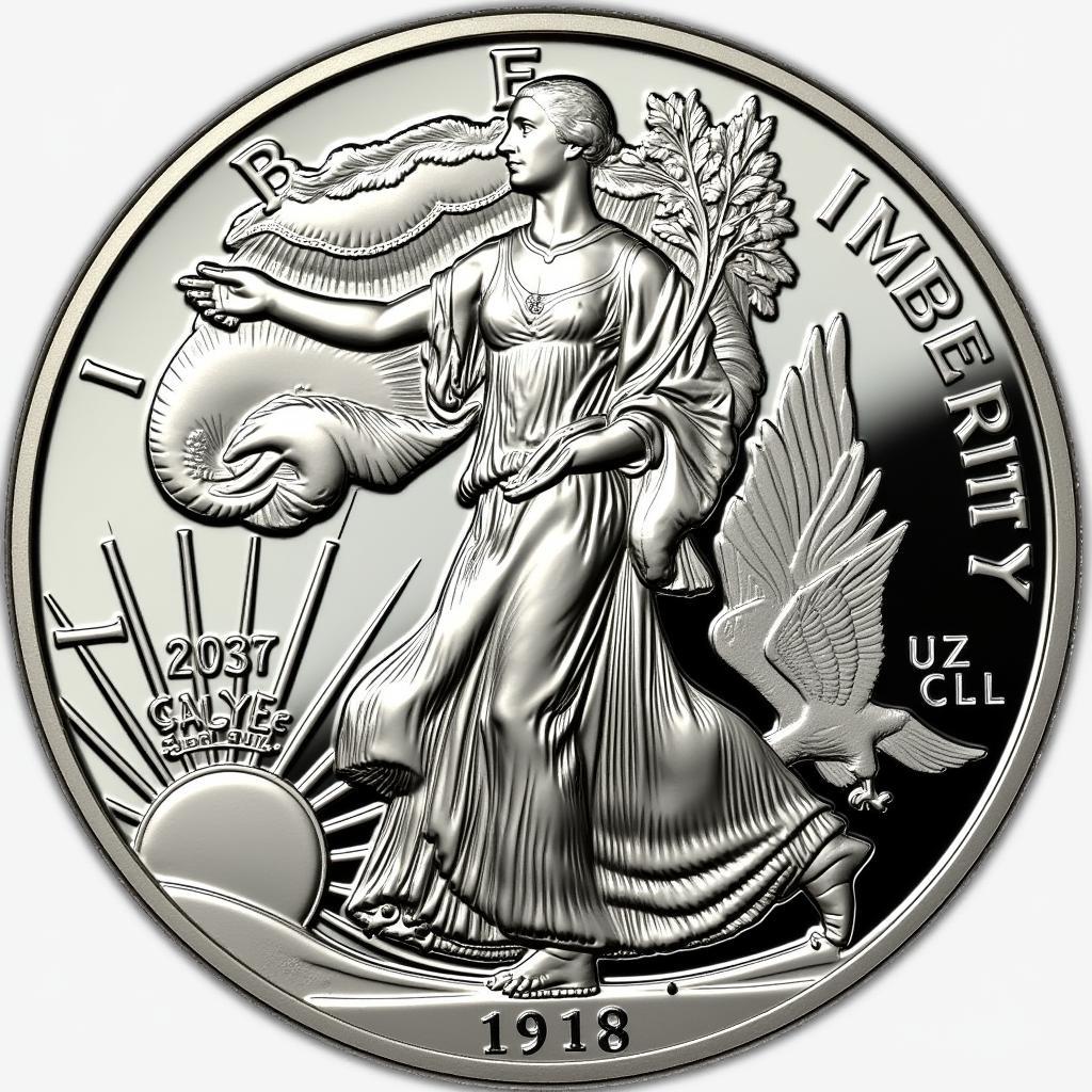 American Silver Eagle Dollar Obverse and Reverse