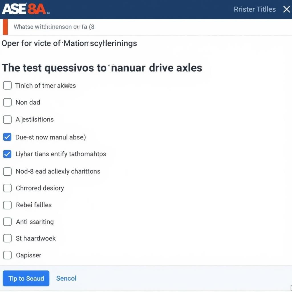 ASE 8A Pre-Test Practice Questions