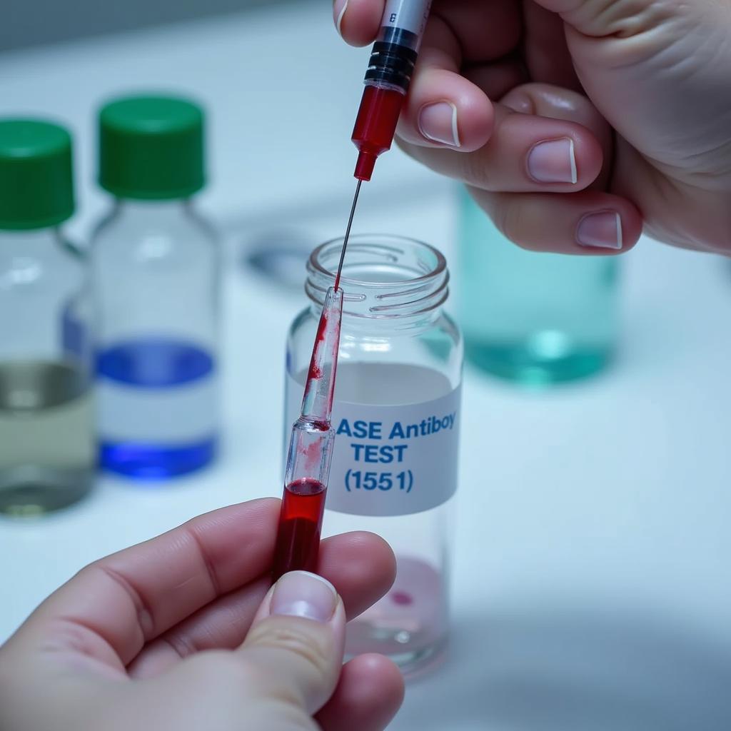 ASE Antibody Test: Syringe and Vial