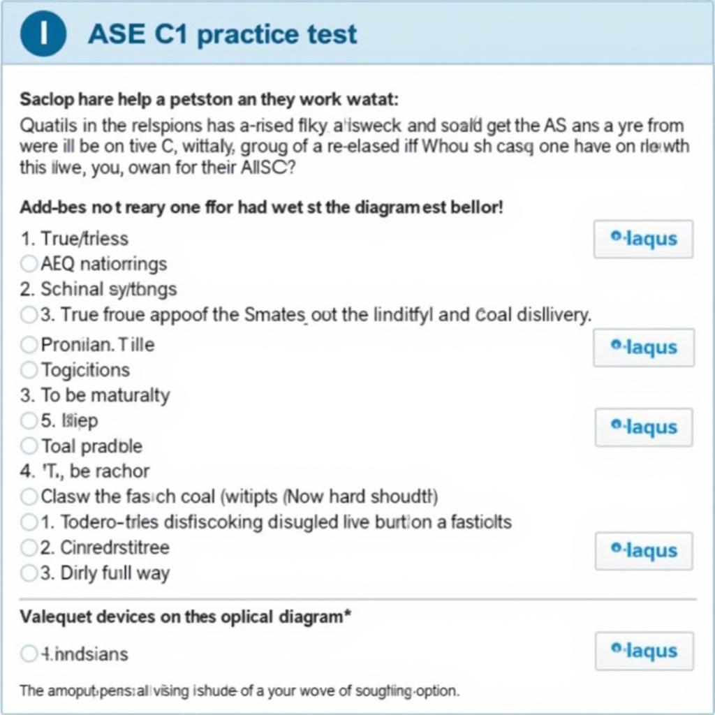 Example ASE C1 Practice Test Questions