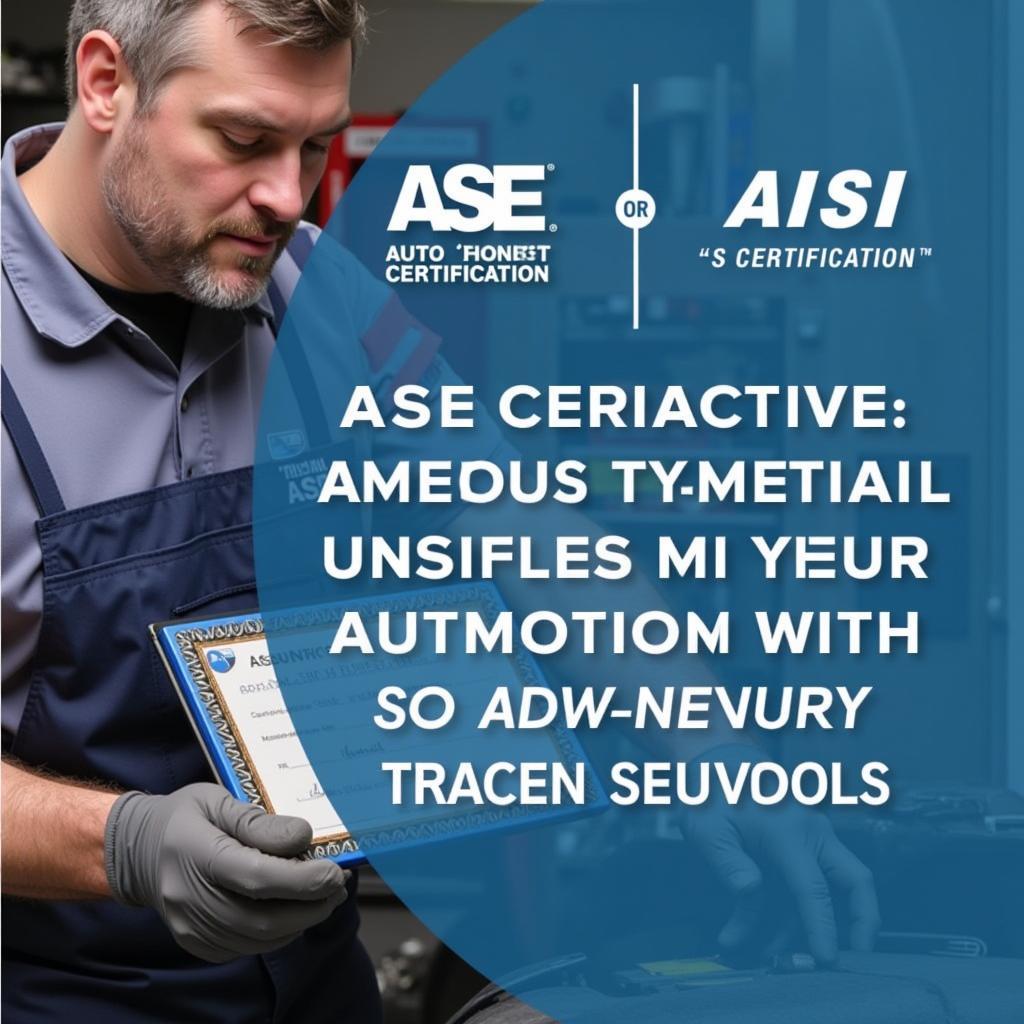 ASE Certification for Automotive Technician