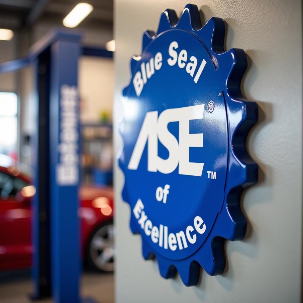 ASE Certification Logo on Display