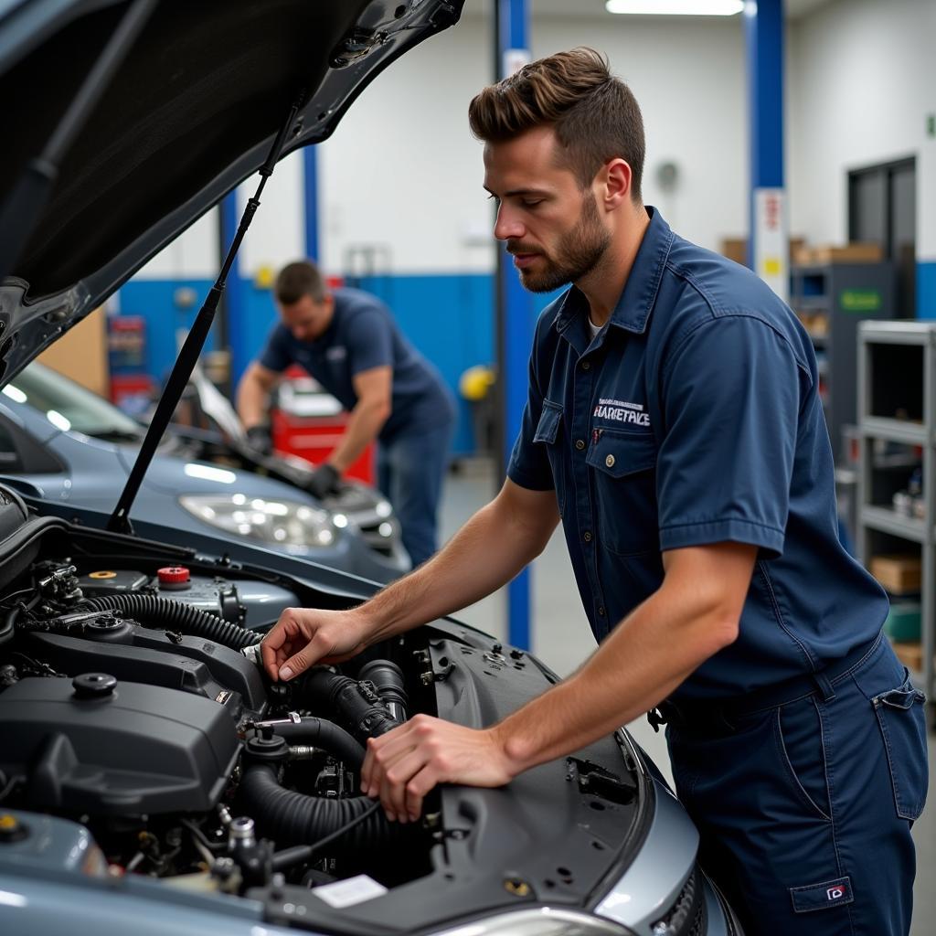 ASE Certified Technician at Work