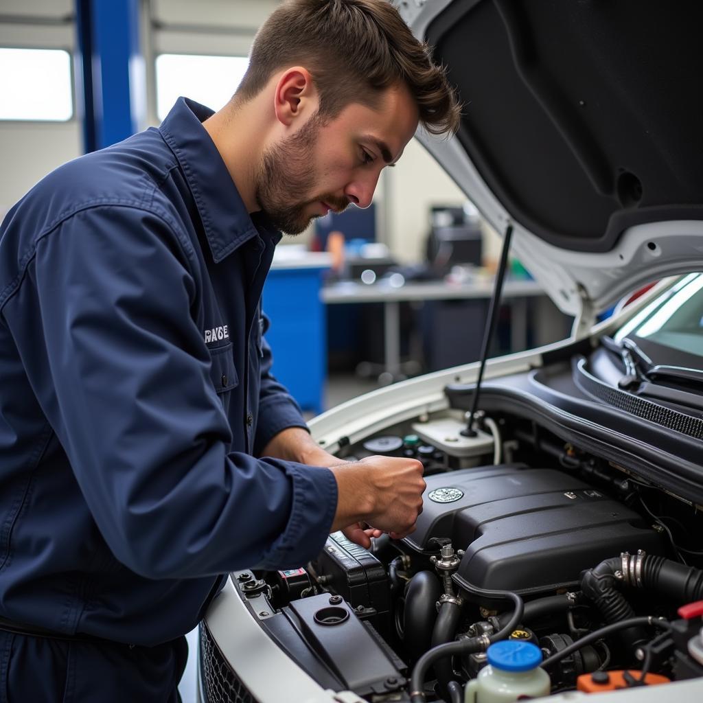 ASE Certified Technician at Work