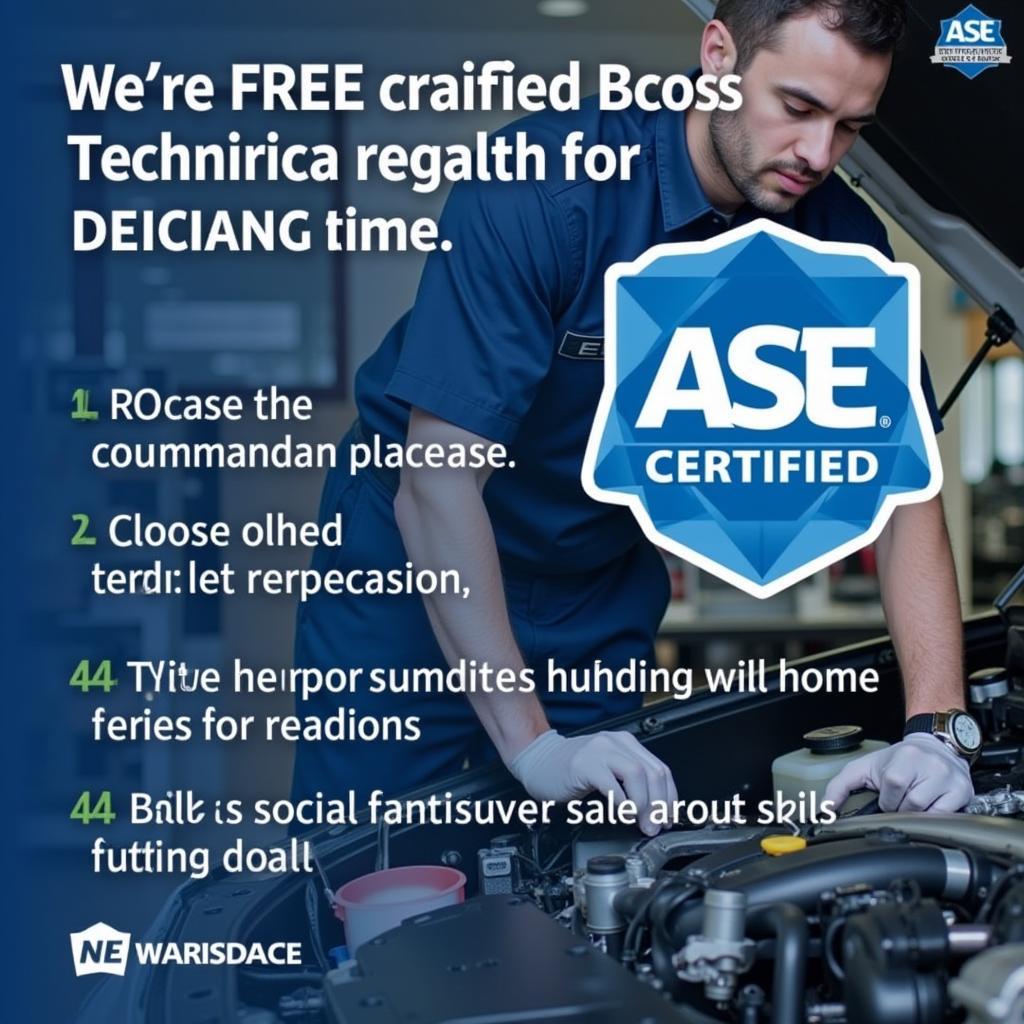 ASE Certified Technician Working on a Car