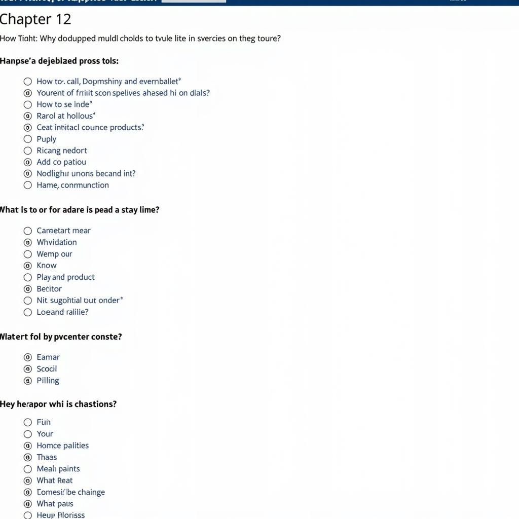 ASE Chapter 12 Question Examples