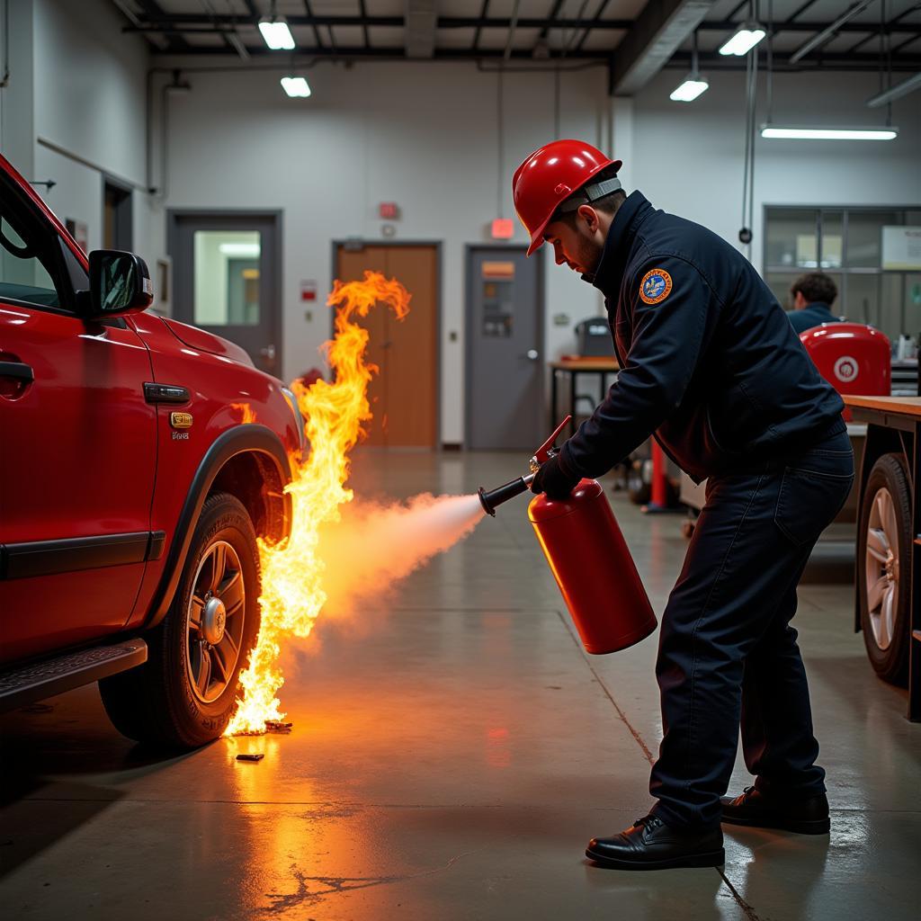 Fire Safety Procedures in an Automotive Lab