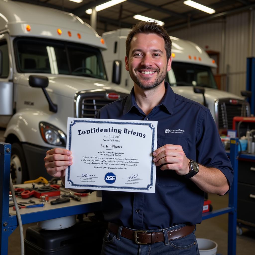 ASE Master Technician Certification Achievement