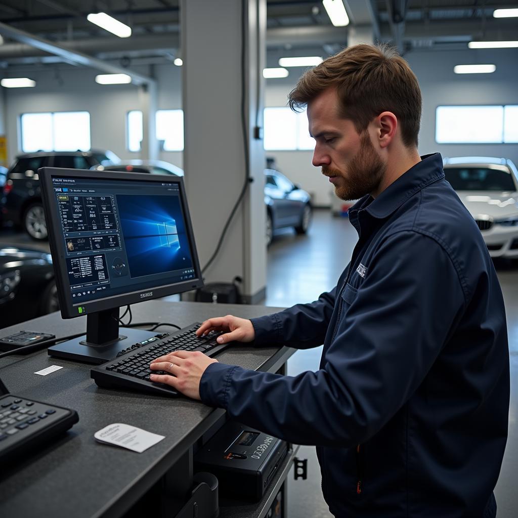 ASE Master Technician Working on a Car