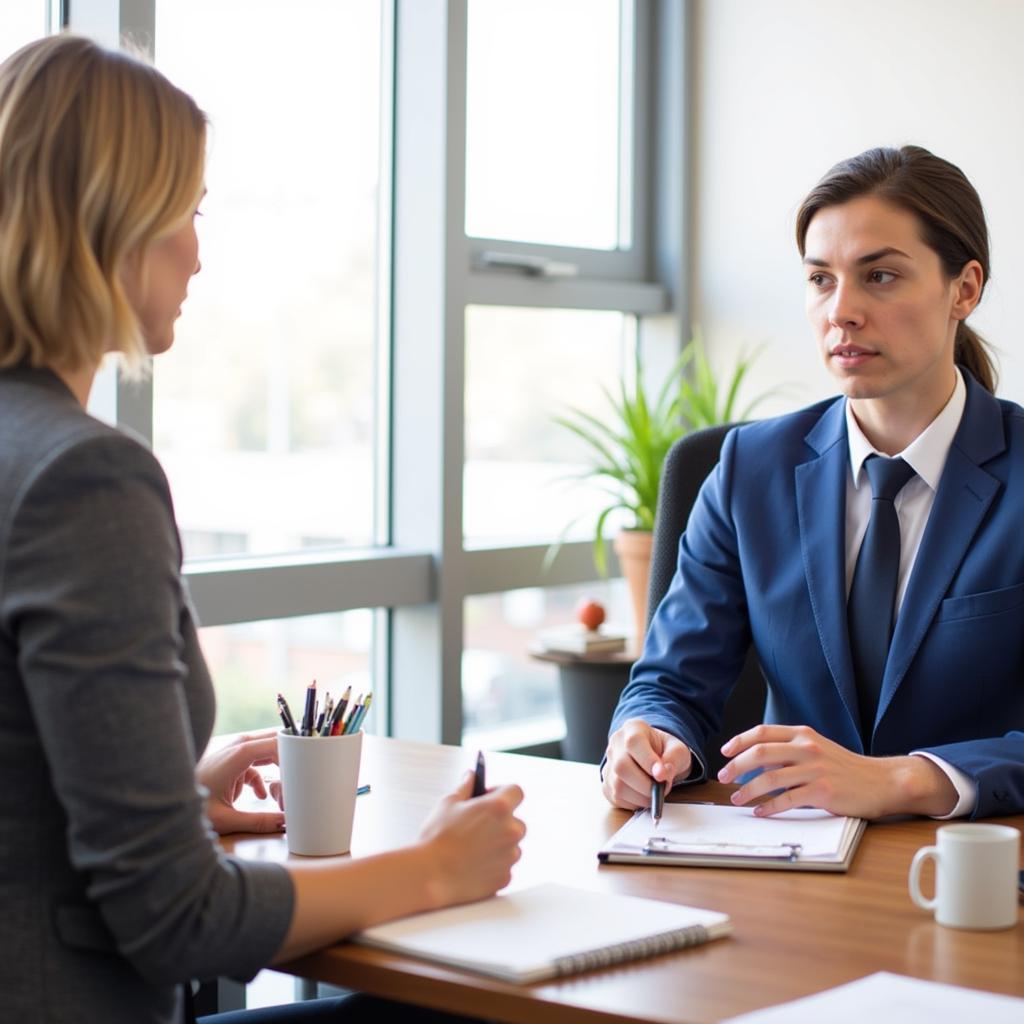 Job counseling session at ASE Rouen