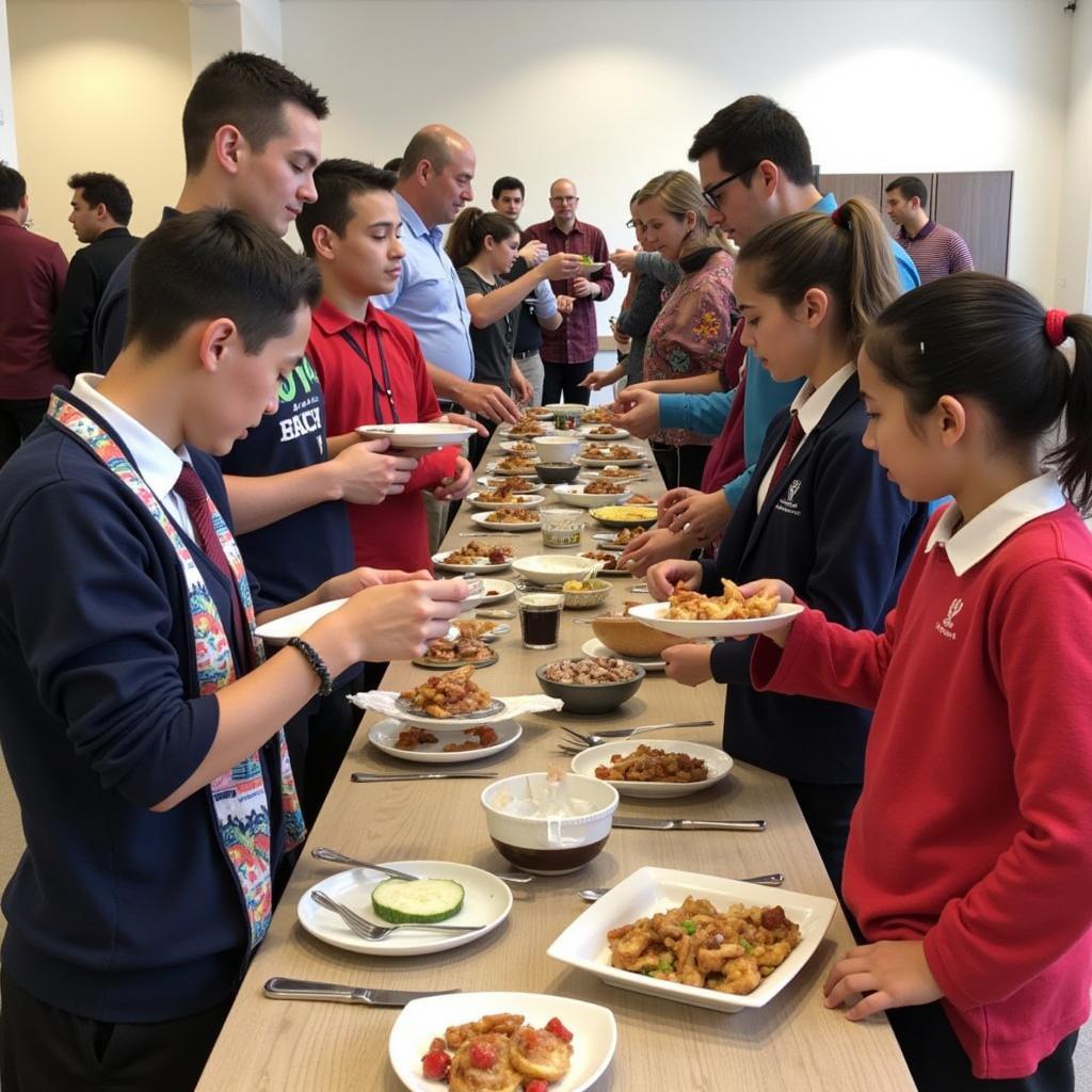 ASE School Kendall students participating in a community outreach event showcasing ASEAN cultures