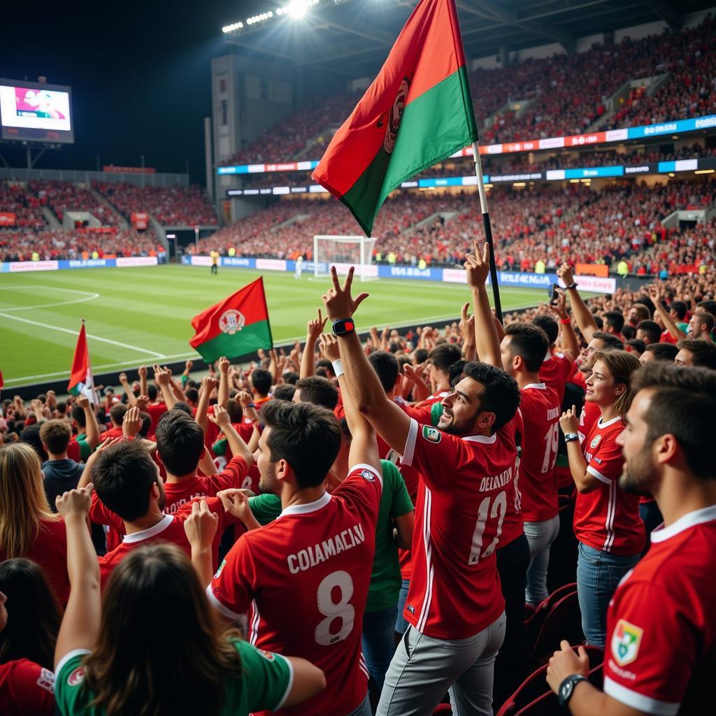 ASE Soccer Fans Celebrating a Victory